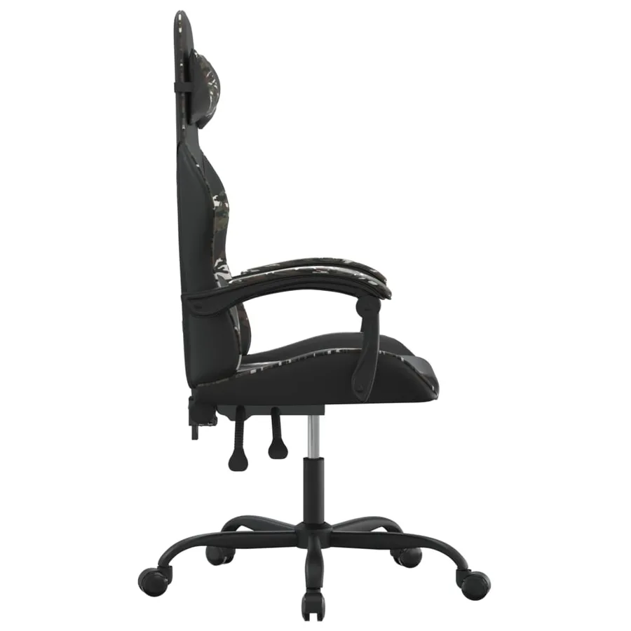 Chaise de jeu Noir et camouflage Similicuir - 4