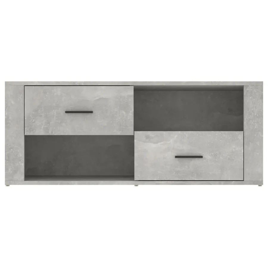 Meuble TV Gris béton 100x35x40 cm Bois d'ingénierie - 6