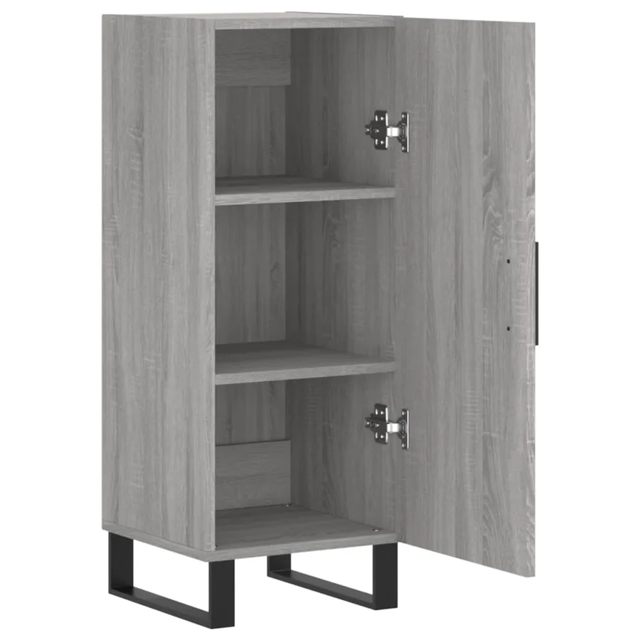 Buffet Sonoma gris 34,5x34x90 cm Bois d'ingénierie - 5