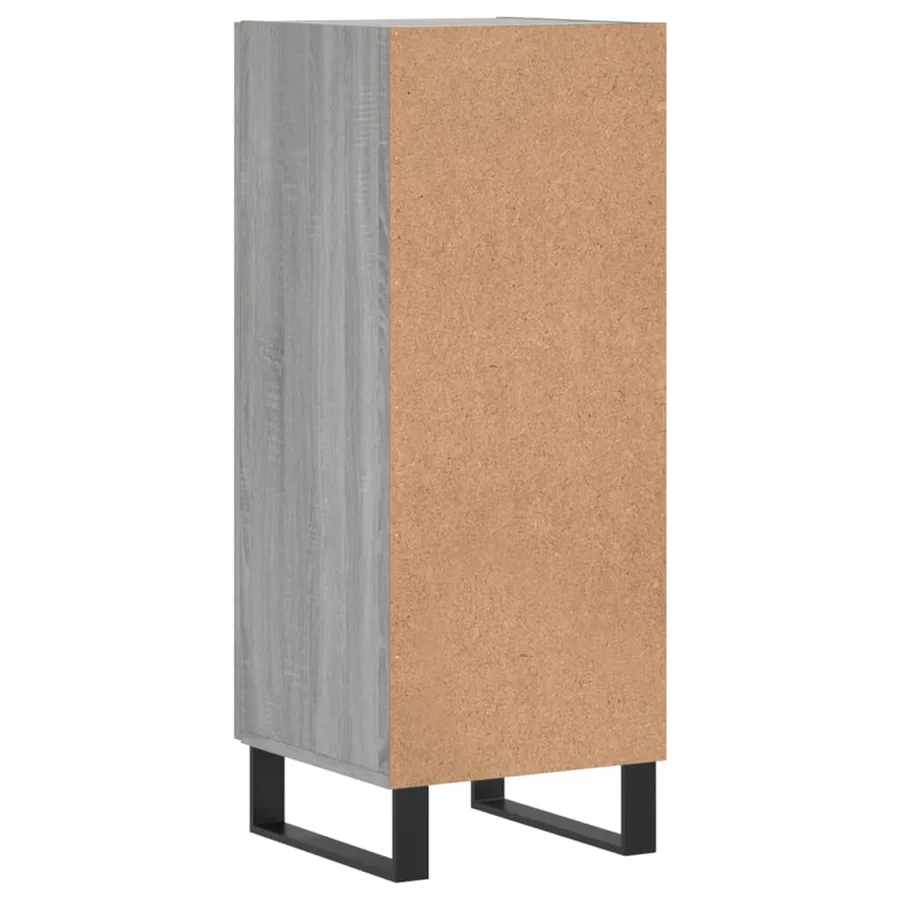Buffet Sonoma gris 34,5x34x90 cm Bois d'ingénierie - 8