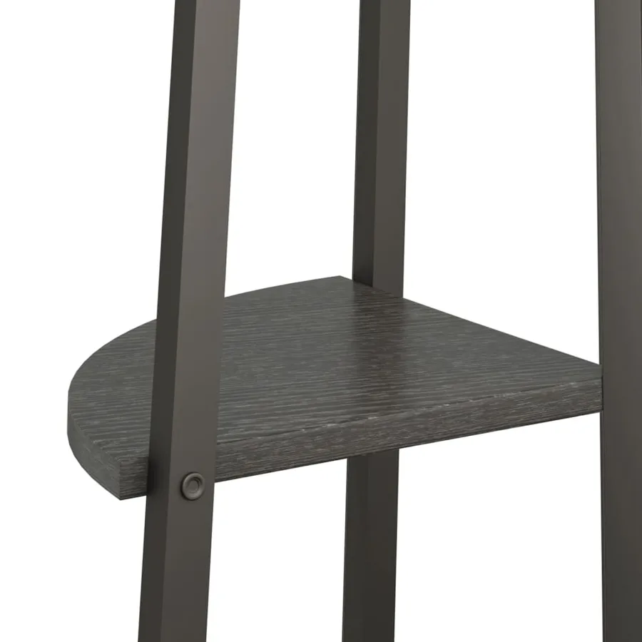 Étagère d'angle 3 niveaux Noir 45,5x31,5x120 cm - 7