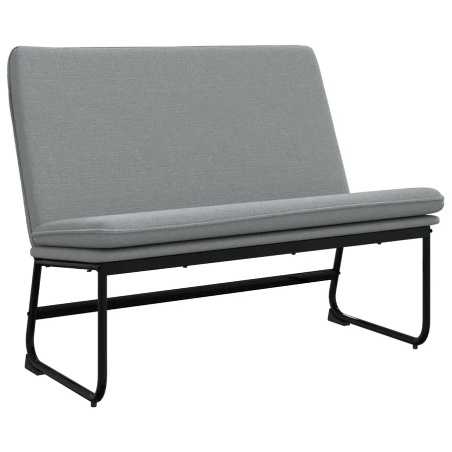 Banc Gris clair 100x75x76 cm Tissu - 2