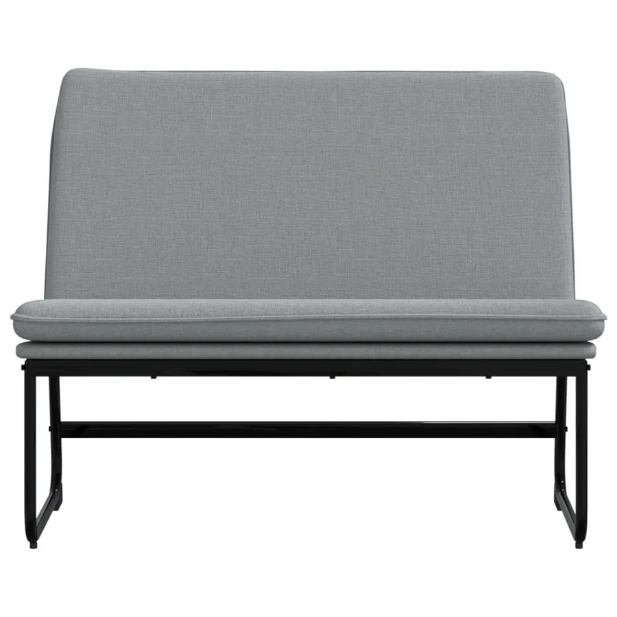 Banc Gris clair 100x75x76 cm Tissu - 3