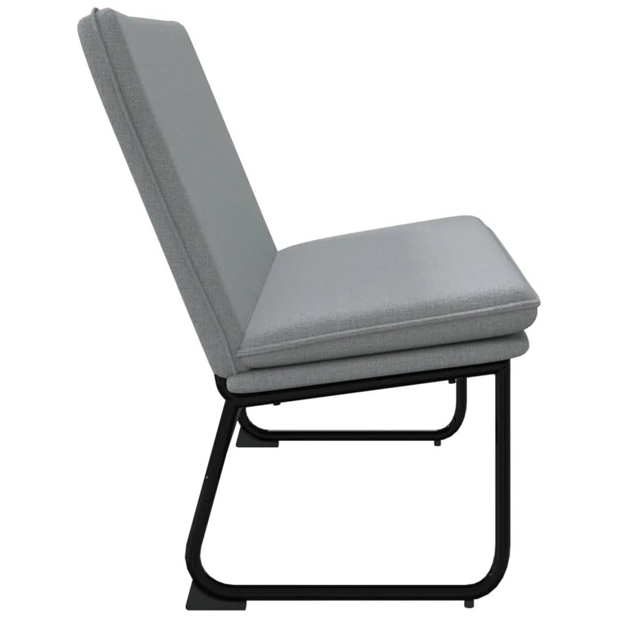 Banc Gris clair 100x75x76 cm Tissu - 4