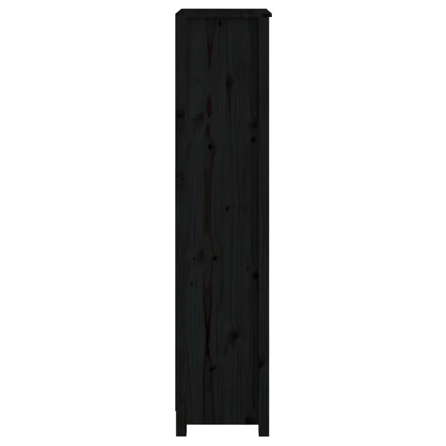 Bibliothèque Noir 50x35x154 cm Bois de pin massif - 6