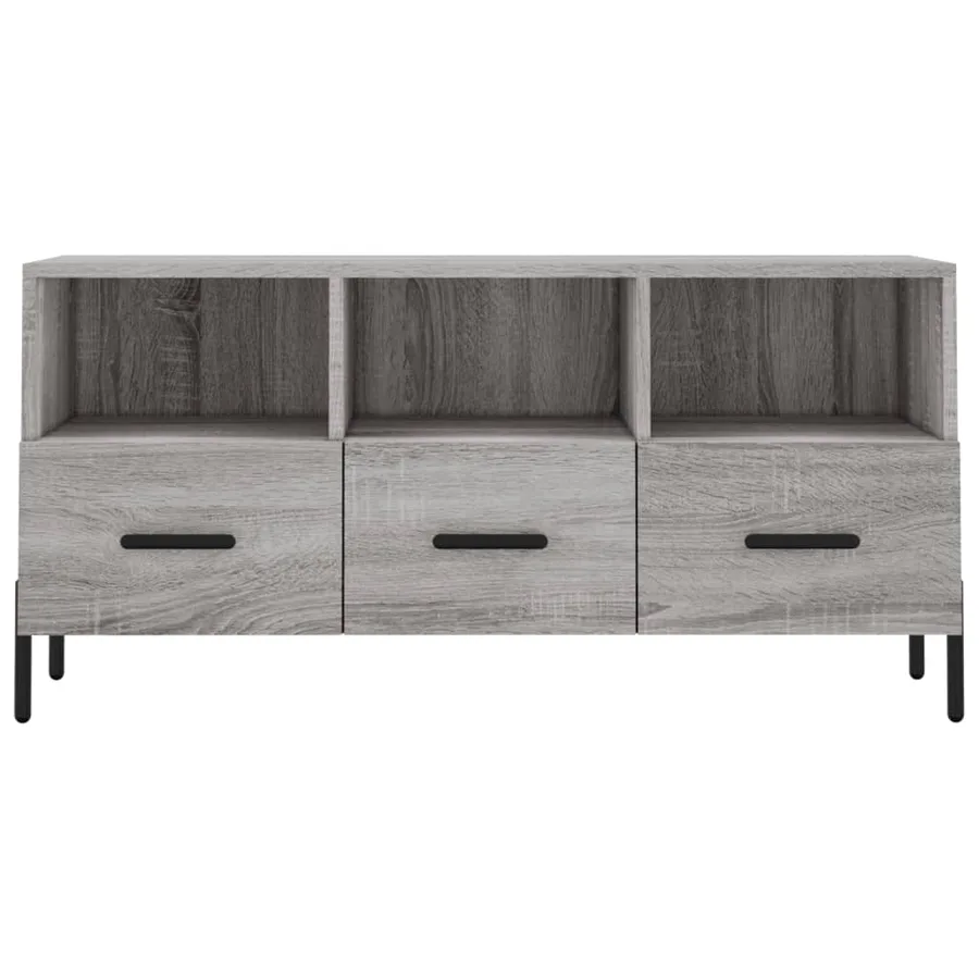 Meuble TV sonoma gris 102x36x50 cm bois d'ingénierie - 5