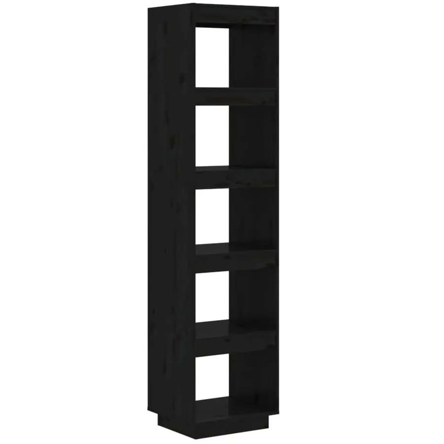 Bibliothèque/Séparateur de pièce Noir 40x35x167 cm Pin solide - 2