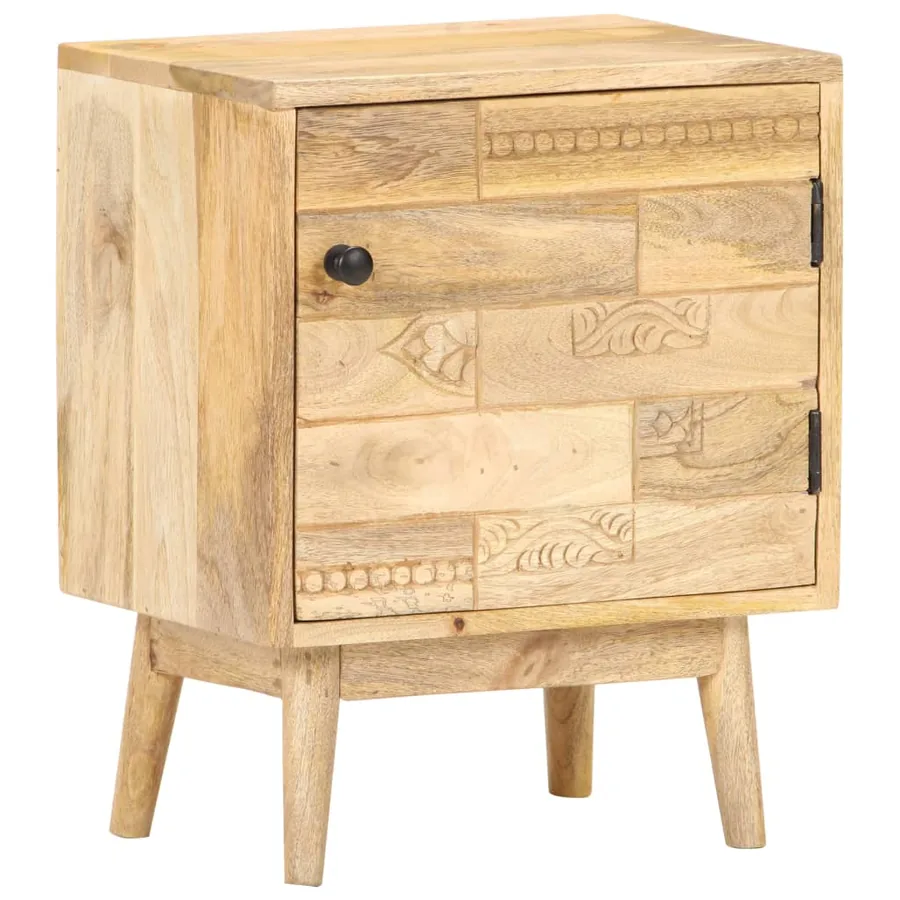 Table de chevet 40x30x50 cm Bois de manguier massif