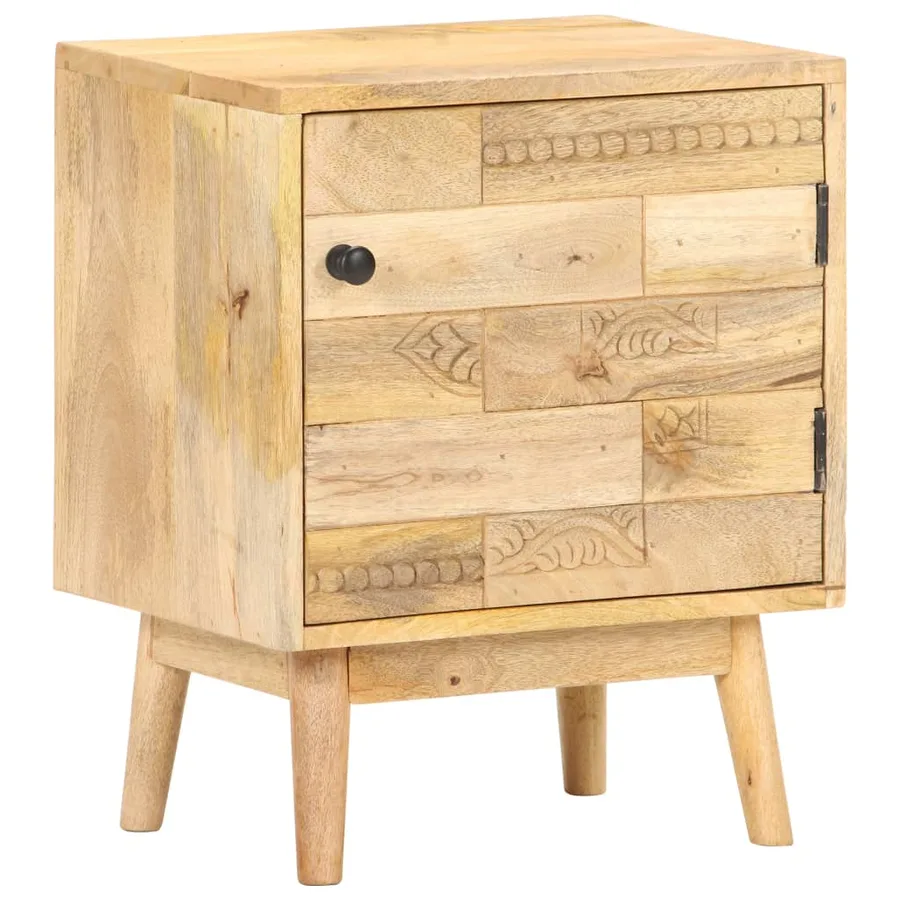 Table de chevet 40x30x50 cm Bois de manguier massif - 9