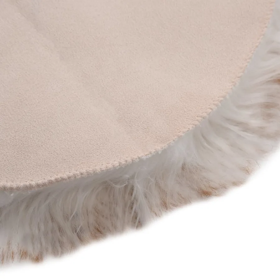Tapis 60 x 90 cm Peau de mouton synthétique Mélange de marron - 3