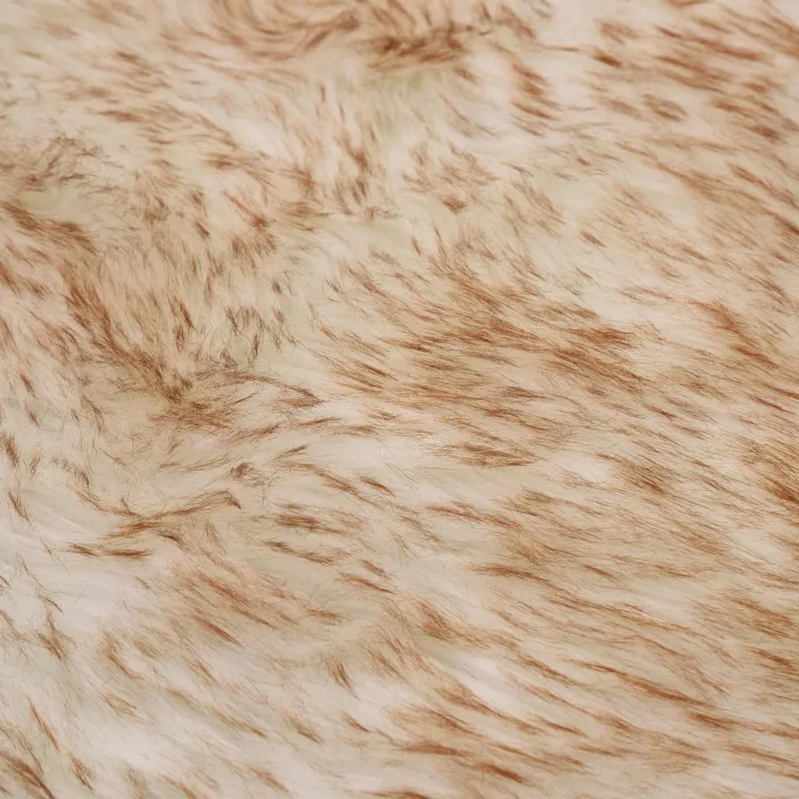 Tapis 60 x 90 cm Peau de mouton synthétique Mélange de marron - 4