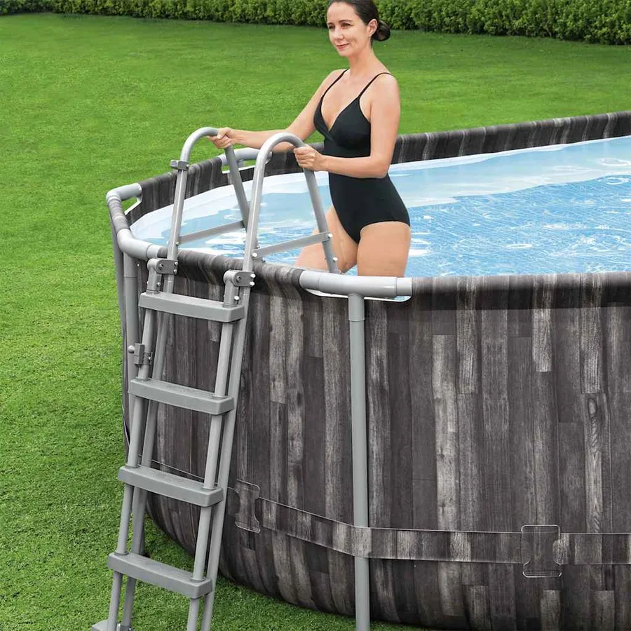 Bestway Ensemble de piscine ovale 7,32x3,66x1,22 m - 10