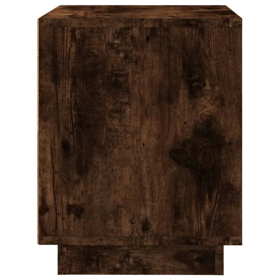Table de chevet chêne fumé 44x35x45 cm bois d'ingénierie - 8