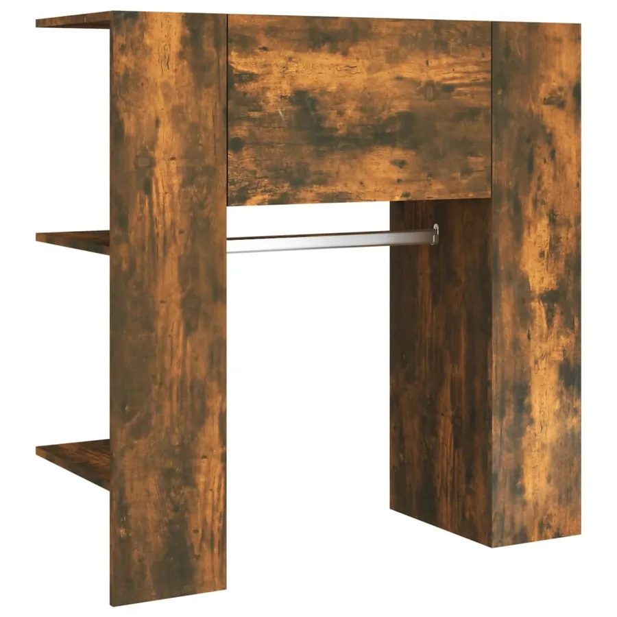 Armoire de couloir Chêne fumé 97,5x37x99 cm Bois d'ingénierie - 6