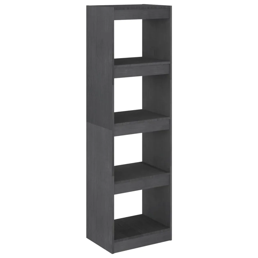 Bibliothèque/Séparateur de pièce Gris 40x30x135,5 cm Pin massif - 2