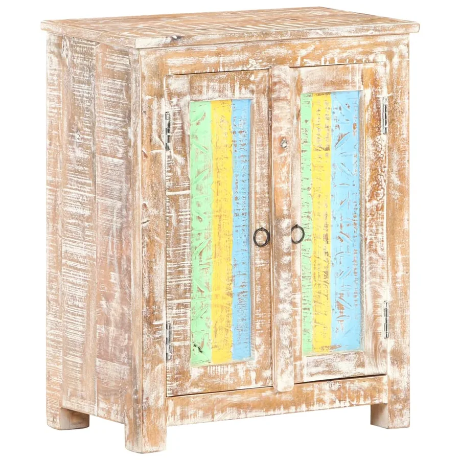 Buffet 61x35x76 cm Bois d'acacia brut - 8