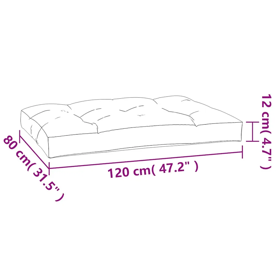 Coussins de palette 5 pcs noir tissu - 11