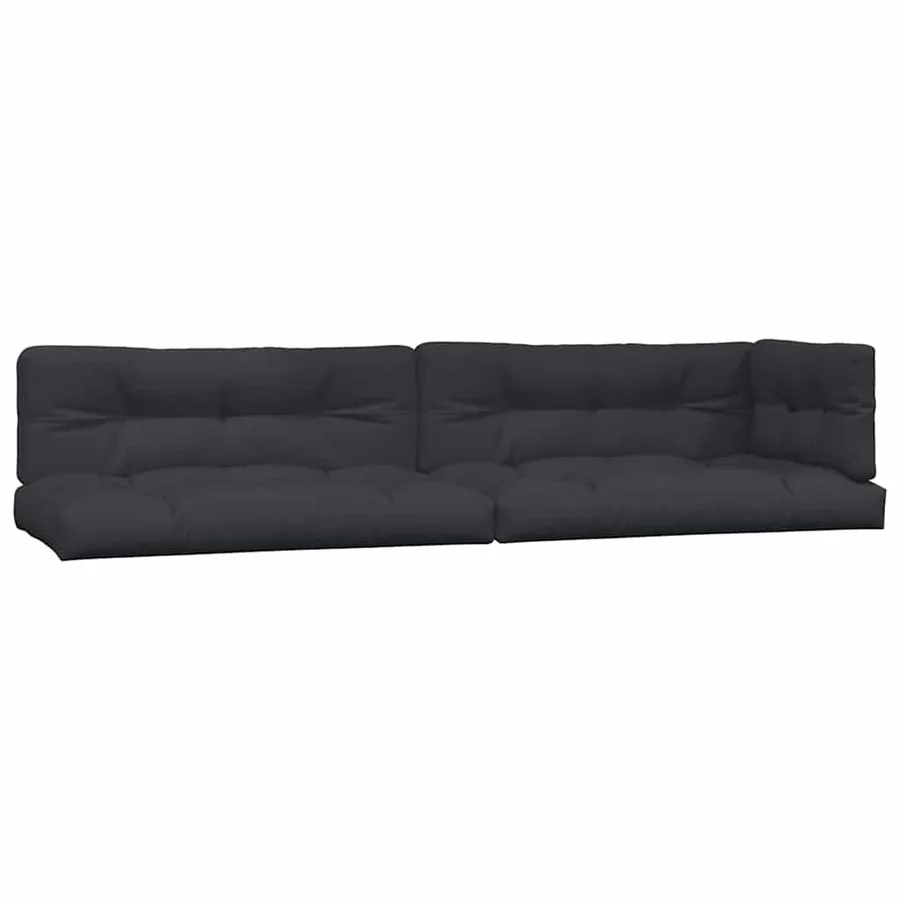 Coussins de palette 5 pcs noir tissu - 2