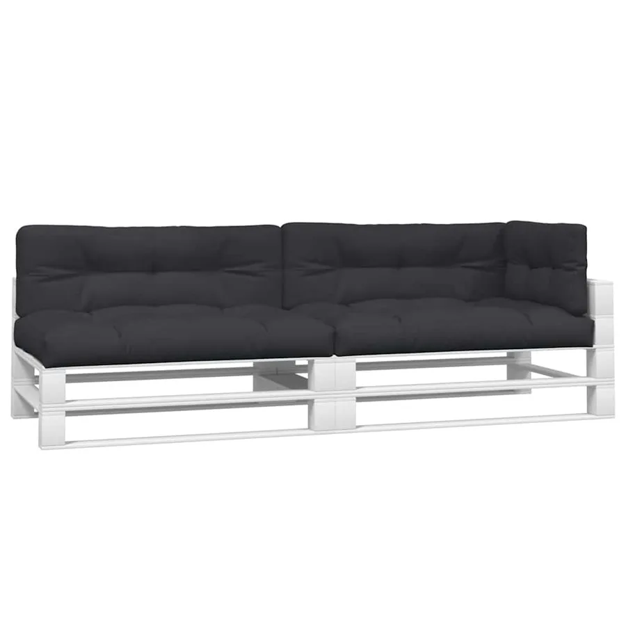 Coussins de palette 5 pcs noir tissu - 3