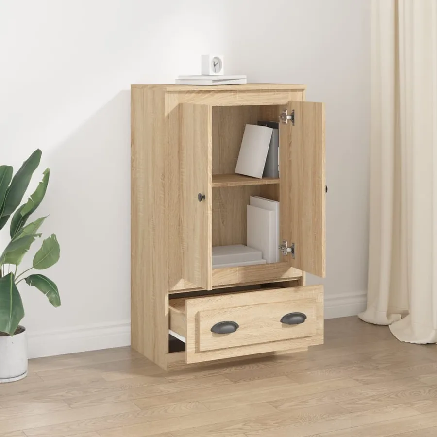 Buffet haut chêne sonoma 60x35,5x103,5 cm bois d'ingénierie - 3