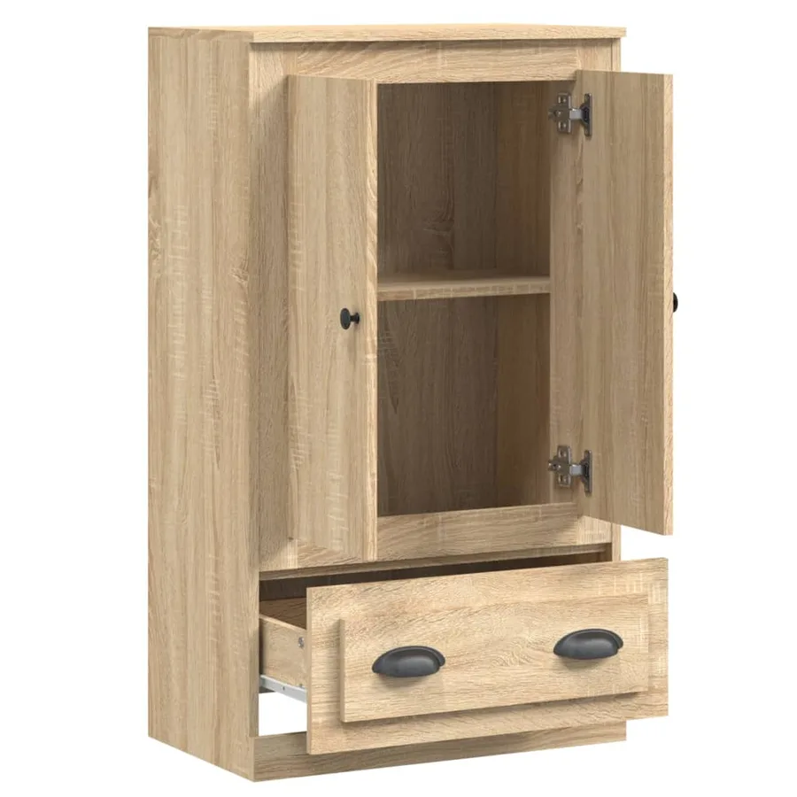 Buffet haut chêne sonoma 60x35,5x103,5 cm bois d'ingénierie - 8