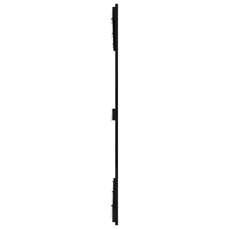 Tête de lit murale Noir 146,5x3x110 cm Bois massif de pin - 5