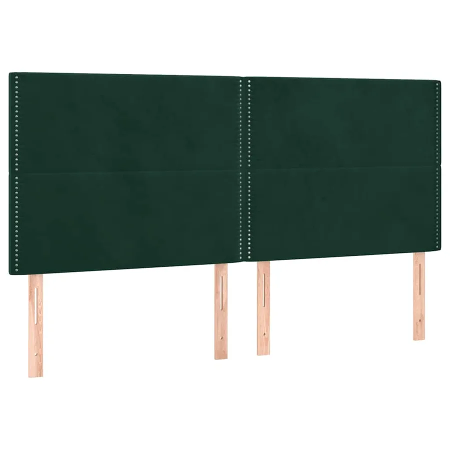 Sommier à lattes de lit et matelas Vert foncé 200x200cm Velours - 6