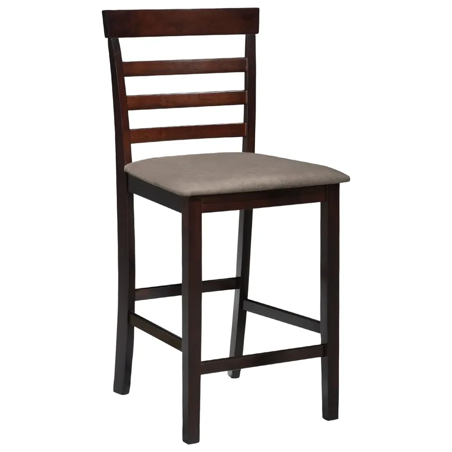 Tabourets de bar 2 pcs Marron Tissu - 2