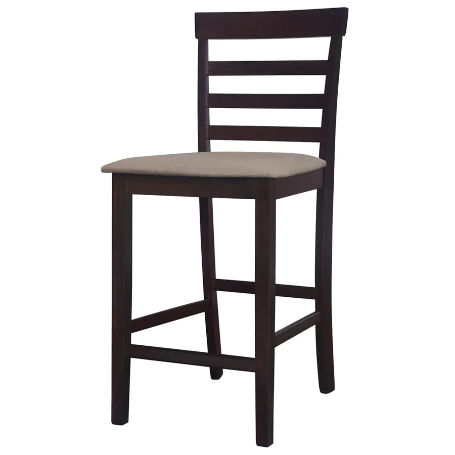 Tabourets de bar 2 pcs Marron Tissu - 4