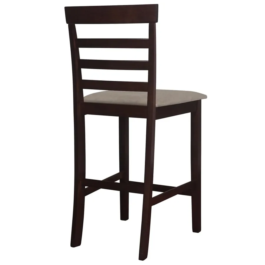 Tabourets de bar 2 pcs Marron Tissu - 6