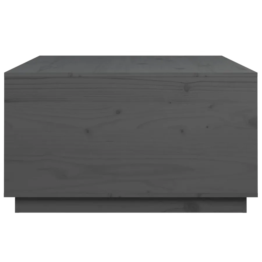 Table basse Gris 80x80x45 cm Bois massif de pin - 8