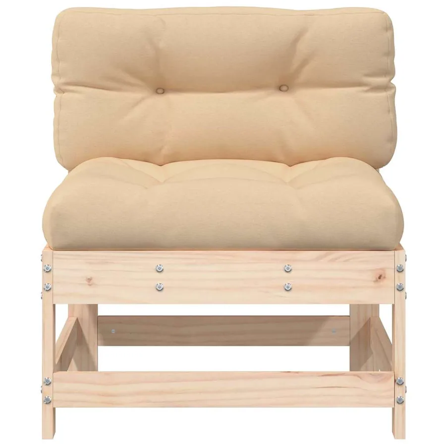 Canapés centraux avec coussins 2 pcs bois de pin massif - 5