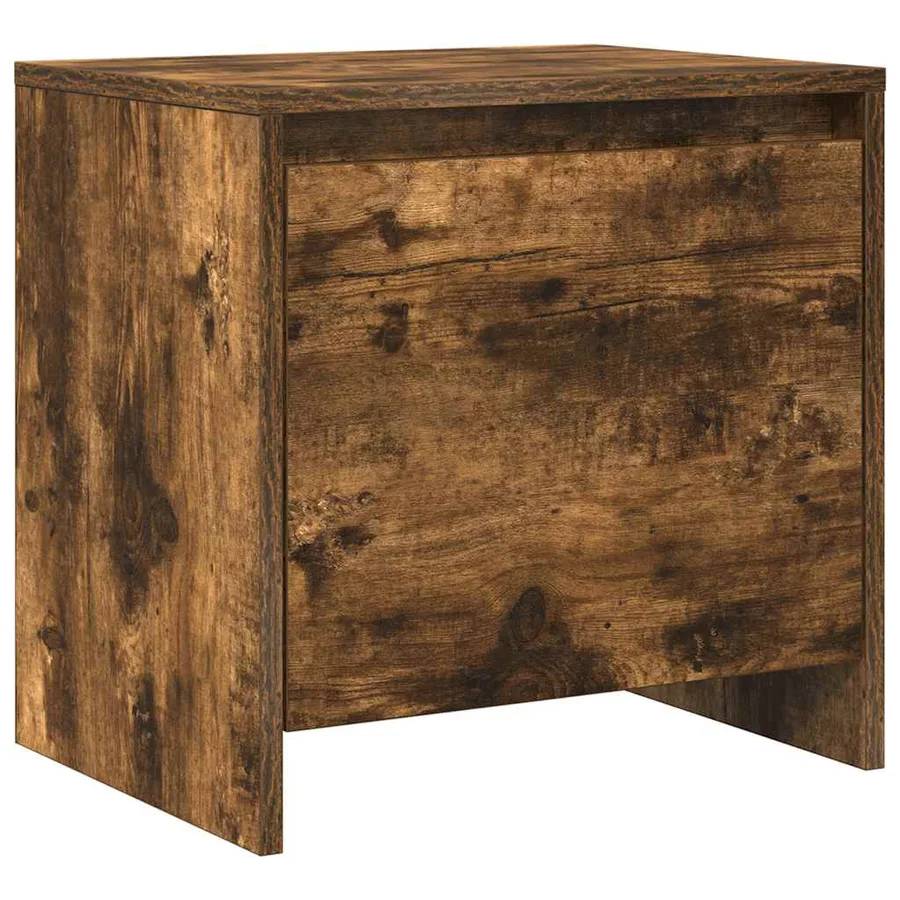Table de chevet chêne fumé 45x34x44,5 cm bois d'ingénierie - 2