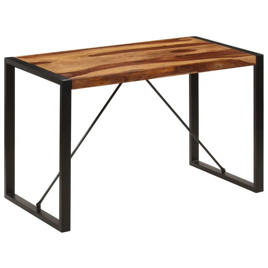 Table de salle à manger 120x60x76 cm Bois de Sesham solide - 10
