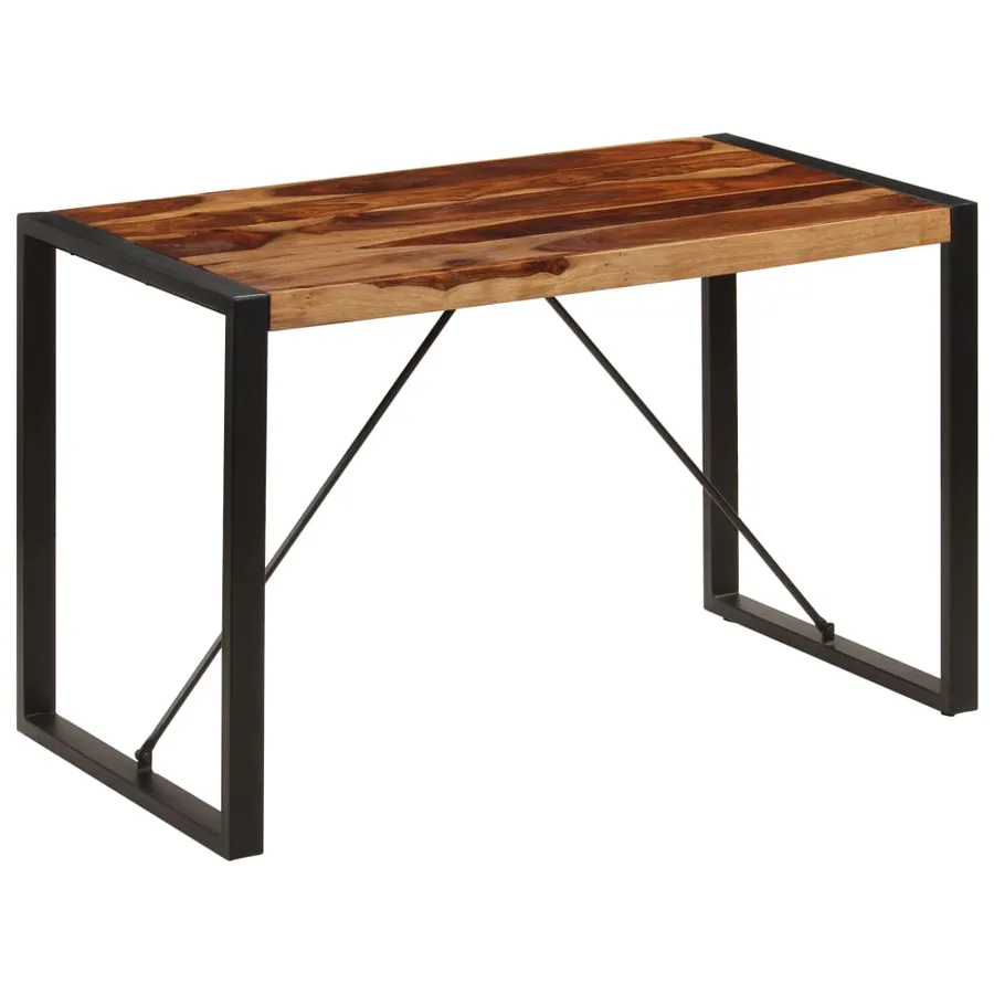 Table de salle à manger 120x60x76 cm Bois de Sesham solide - 11
