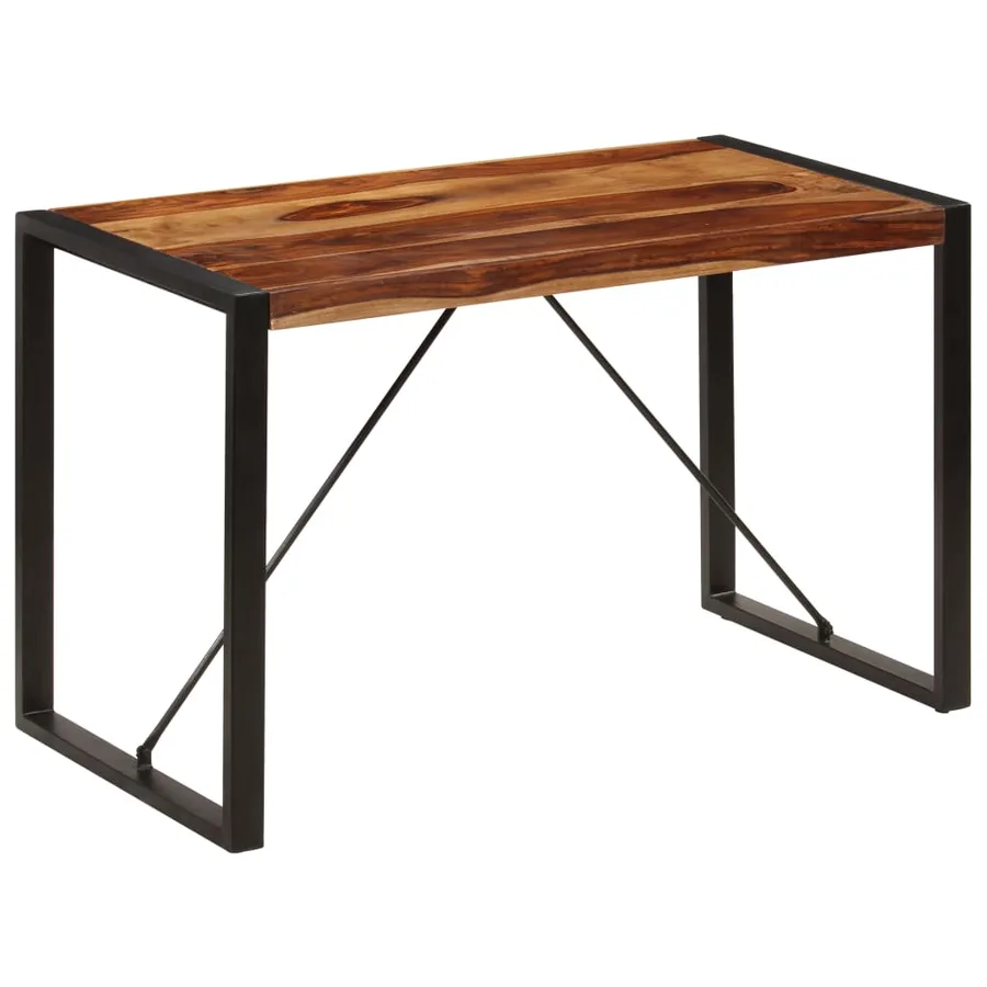 Table de salle à manger 120x60x76 cm Bois de Sesham solide - 8