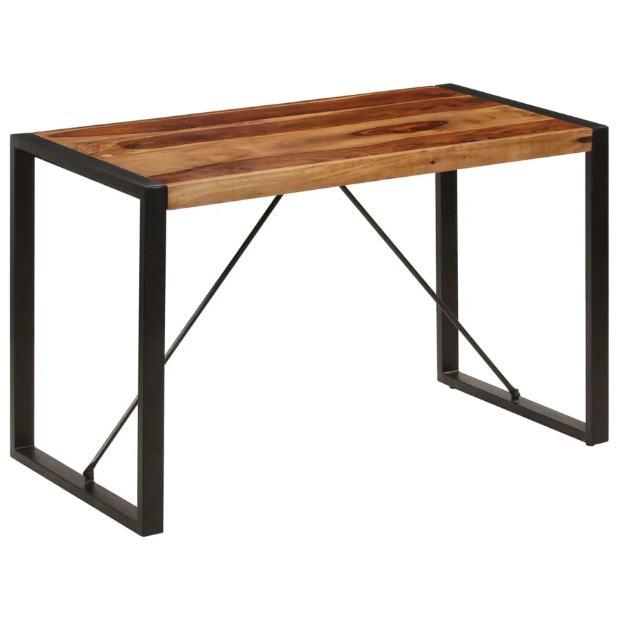 Table de salle à manger 120x60x76 cm Bois de Sesham solide - 9