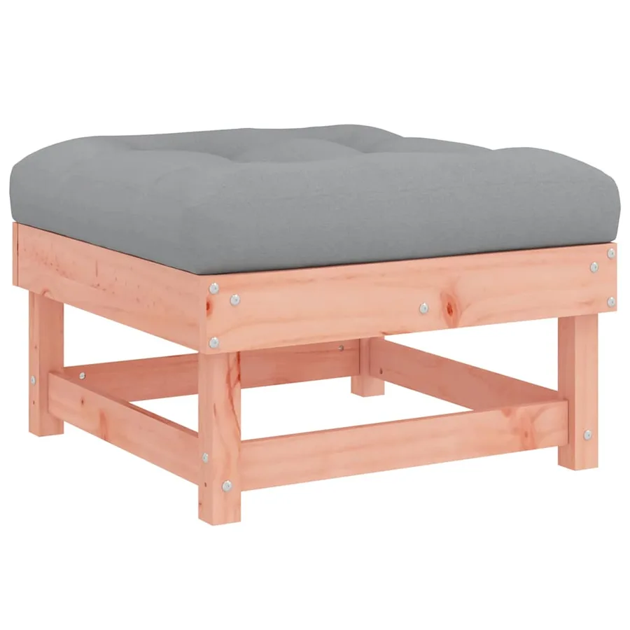 Salon de jardin 7 pcs avec coussins bois massif douglas - 6