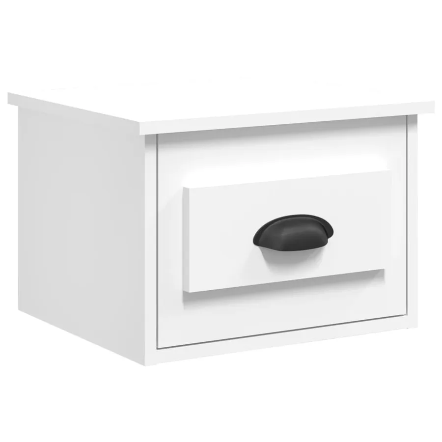 Table de chevet murale blanc 41,5x36x28 cm - 2