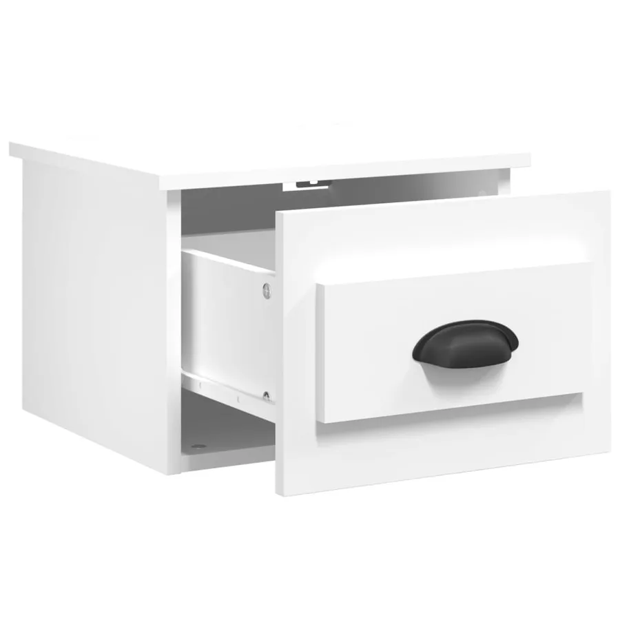Table de chevet murale blanc 41,5x36x28 cm - 5