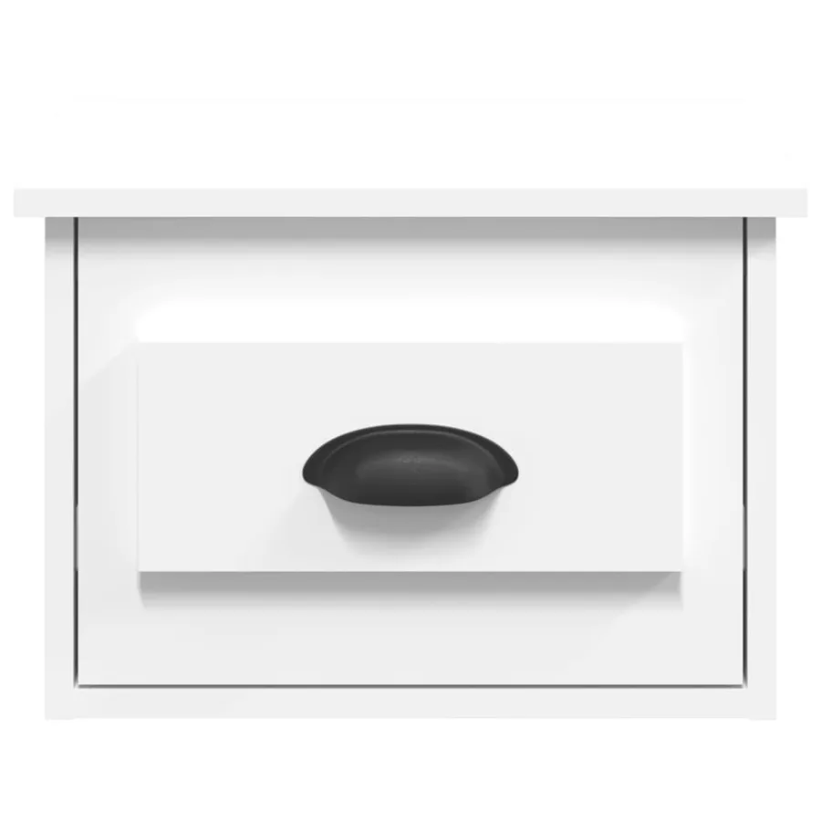 Table de chevet murale blanc 41,5x36x28 cm - 6