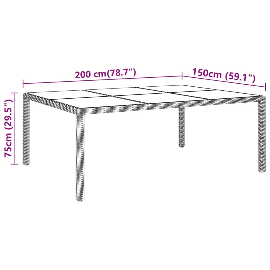 Ensemble à Manger de jardin 11pcs poly rotin bois solide brun - 9