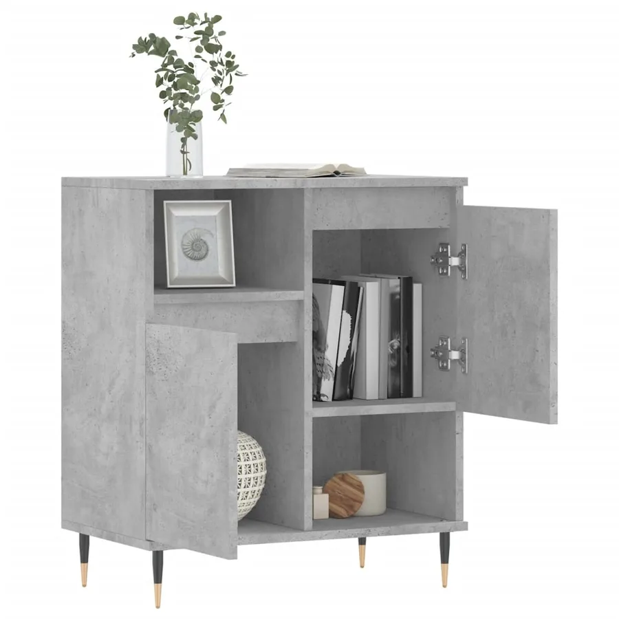 Buffet Gris béton 60x35x70 cm Bois d'ingénierie - 4