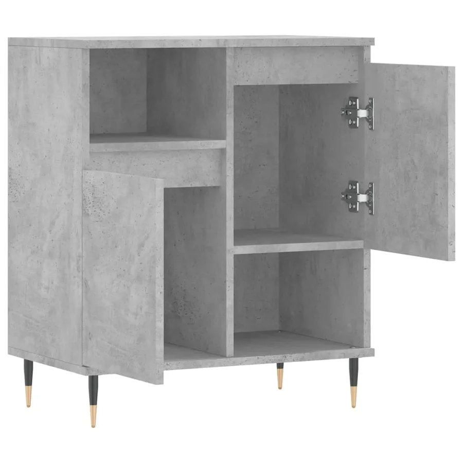Buffet Gris béton 60x35x70 cm Bois d'ingénierie - 6