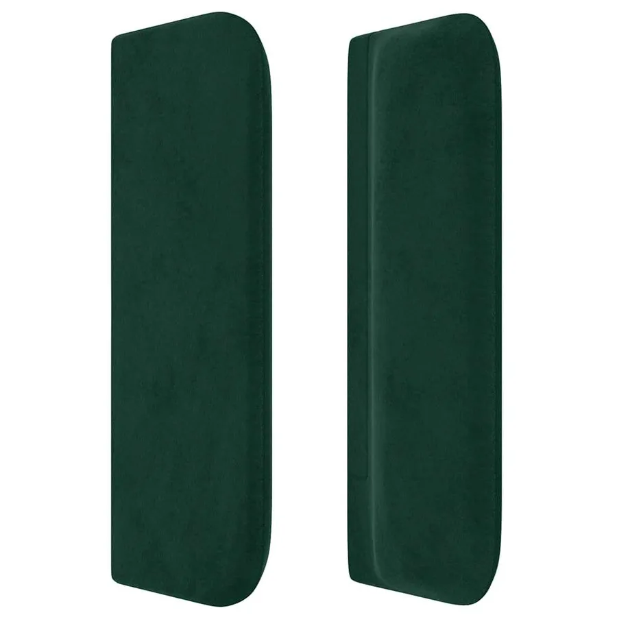 Tête de lit avec oreilles Vert foncé 103x16x78/88 cm Velours - 4