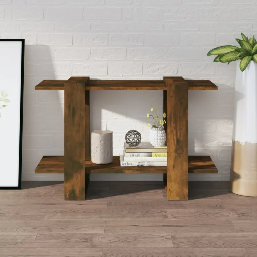 Bibliothèque/Séparateur de pièce Chêne fumé 80x30x51 cm - 3