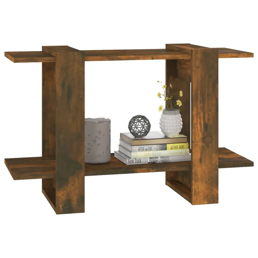Bibliothèque/Séparateur de pièce Chêne fumé 80x30x51 cm - 4