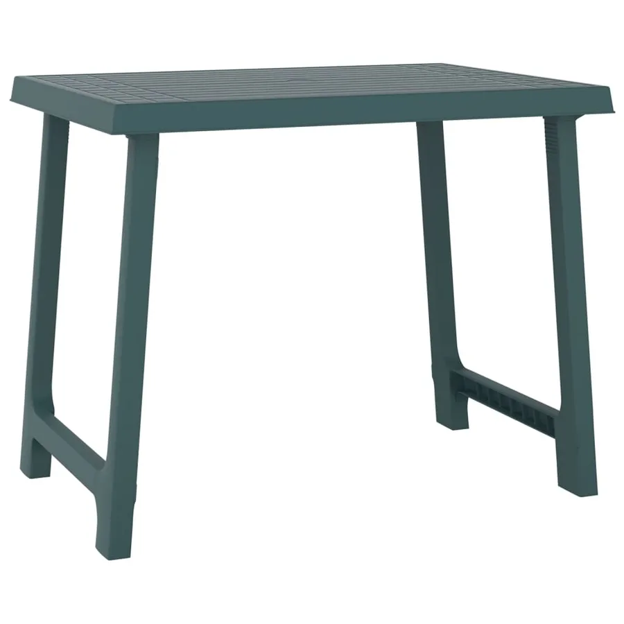 Table de camping vert 79x56x64 cm PP aspect de bois - 2