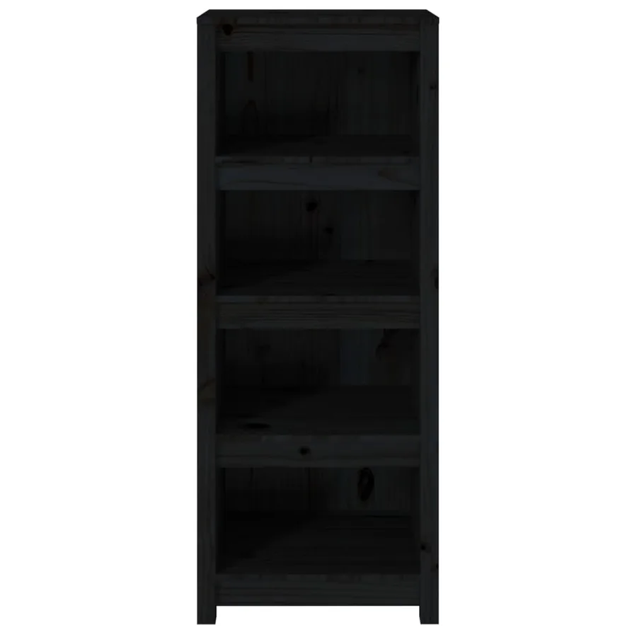 Bibliothèque Noir 50x35x125,5 cm Bois de pin massif - 5