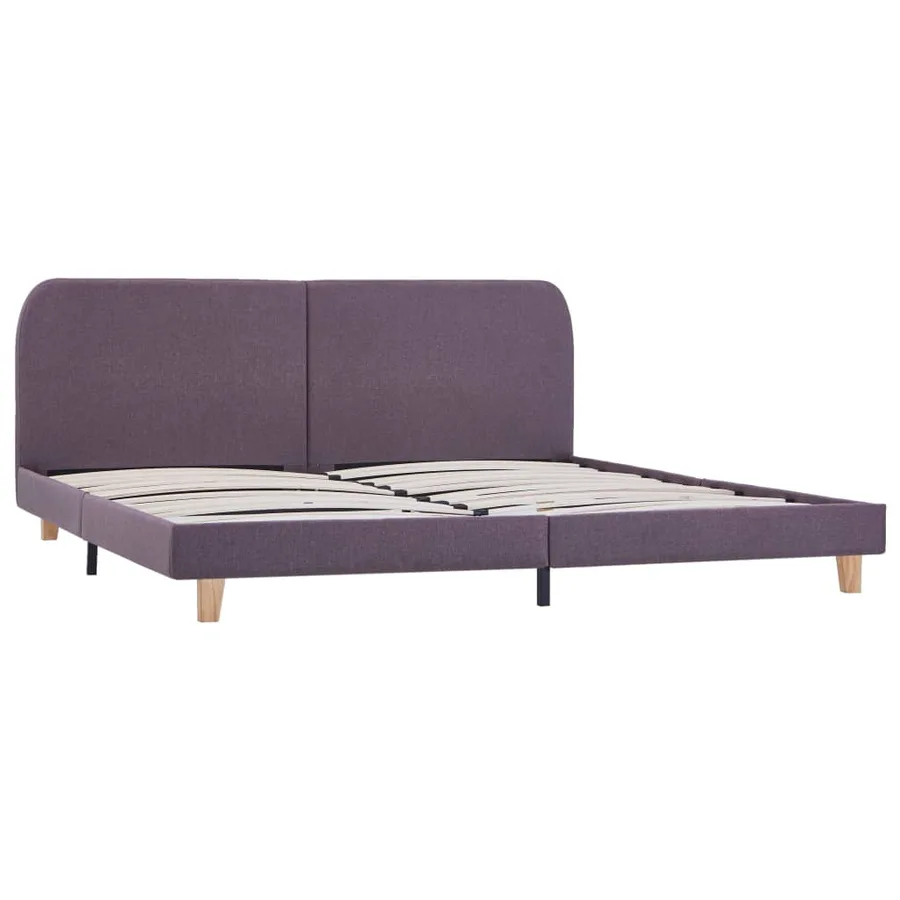 Cadre de lit sans matelas taupe tissu 180x200 cm - 2